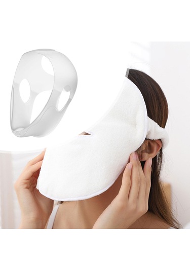Homyl Buz Baş Sarma Evrensel Rahat Silikon Yüz Paketi Çene Için Beyaz