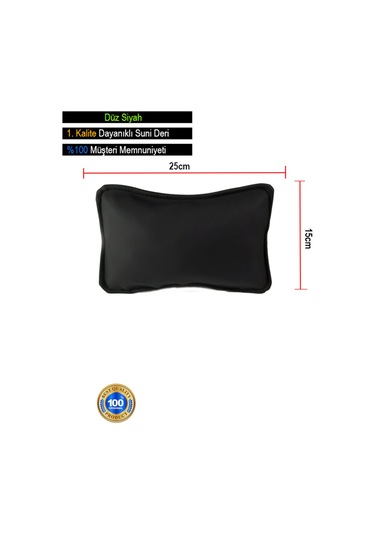 Kia Soul Oto Koltuk Boyun Yastığı Düz Renk 2 Adet Siyah