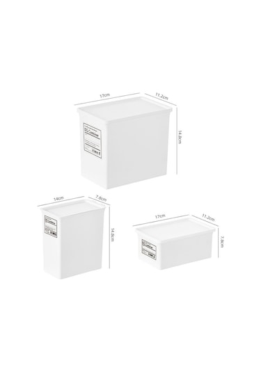 Sones Etiketli Ve Kapaklı Nem Geçirmez Ve Toz Geçirmez Çamaşır Tozu Saklama Kutusu, Stil: Kısa