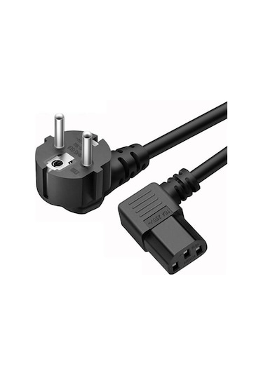 C13 Power Güç Kablosu 90° Derece L Uç Sol Açılı - 1.8 mt