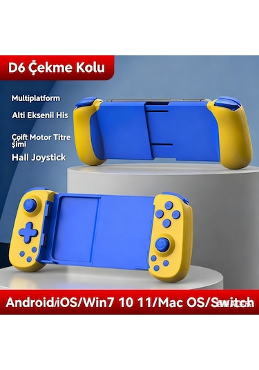 Sarı Ve Mavi Kablosuz Bluetooth Oyun Kumandası - Nintendo Switch, Android, İos, Pc Uyumlu