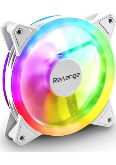 Revenge Rv400 4in1 Kumandalı Beyaz 12cm Rgb Fan Seti Fan Kontrolör Dahil 120mm 4lü Kasa Fanı