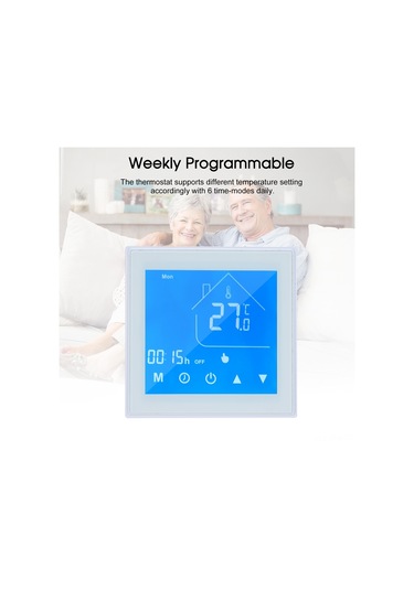 Tenfowee Hc-t010-gc Kombi Termostati - Haftalık Programlanabilir, Dokunmatik Ekran, 3a Güç, Beyaz, Ev/ofis/okul Uyumlu, Tuya Wifi B Şeması