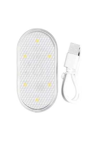 Adet Araba İç Aydınlatma Otomatik Tavan Tavan Okuma Lambası Led Araba Stil Gece Lambası Mini Usb Şarjlı Araba Lambası 5v