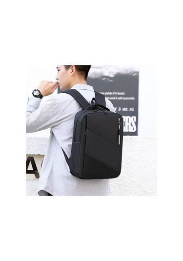 Tongxida Erkek 15.6 İş Çantası Usb Şarjlı, Su Geçirmez, Outdoor Seyahat Çantası, Büyük Kapasite Siyah Multicolor Çok Renkli