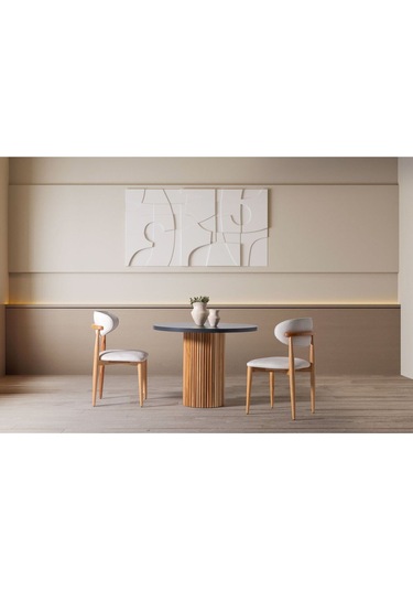 Petra Modern Yemek Masası Takım 4 Sandalye Antresit