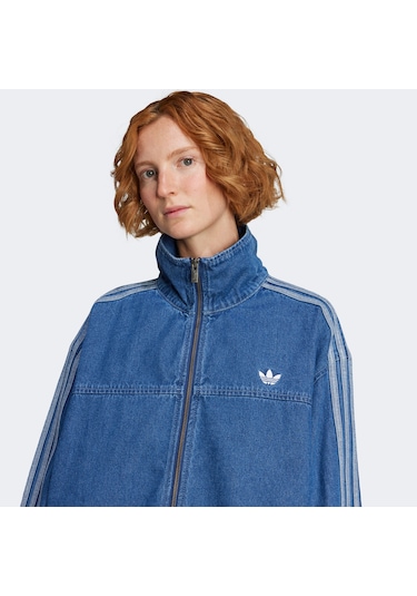Adidas Adicolor Adilenium Denim Kadın Eşofman Üstü Jy2896 Mavi