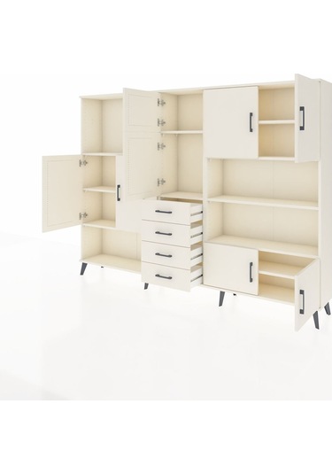 Arges Dolap 9 Raflı 4 Çekmeceli 8 Kapaklı 220x30x163 Aytaşı-aytaş Aytaşı-aytaşı