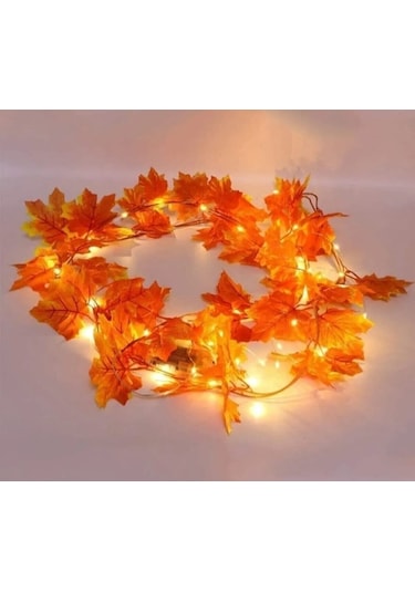 Sonbahar Konseptli Dekoratif Yaprak Ve Günışığı Led Işıkl