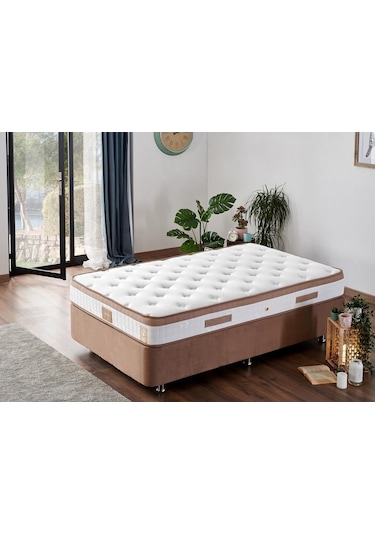 Nironyatak Niron Latte 120X200 Cm Tek Kişilik Yatak Baza Başlık Seti - Sert