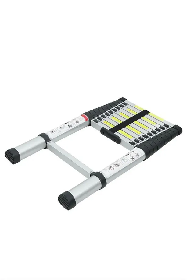 Teleskopik Alüminyum Merdiven 4.1m Sürgülü Uzayan Ev İnşaat Kamp Merdiveni 1 Adet