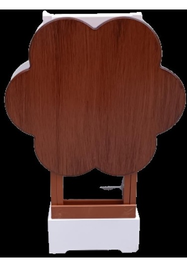 Çanta Zigon Sehpa Papatya Model İkili Ahşap Mdf Beyaz Ve Ceviz Renk Uyum Kutu Sevk El Yapım