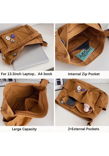 Kadınlar İçin Tuval Çapraz Çanta, Tuval Omuz Çantaları Estetik Haberci Çantası Y2k Satchel Çanta Hobo Tote Çanta Okul Seyahat Günlük Günlük Beyaz A344 Beyaz