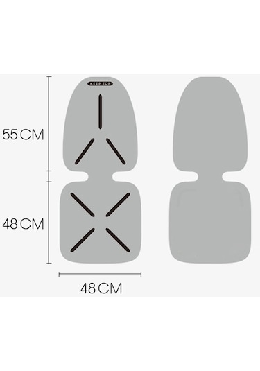 Sones Tutun Top Araba Çocuk Koltuğu Kaymaz Kalınlaşmış Aşınma Önleyici Koruyucu Ped Gri