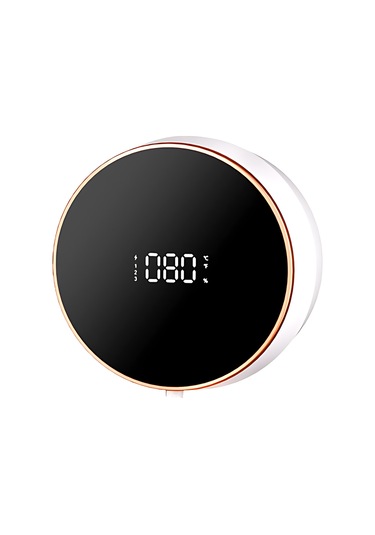 Lemestar Otomatik Köpük Sabun Dispenseri 300ml, Ipx5 Su Geçirmez, 3 Seviye Ayarlanabilir, Tam Ekran Göstergeli, Duvar Montajlı, El-yıkama-banyo-şampuan-uyumlu, Beyaz Beyaz