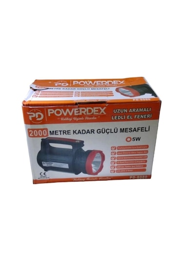 Powerdex Profesyonel El Feneri Pd-8080 Siyah