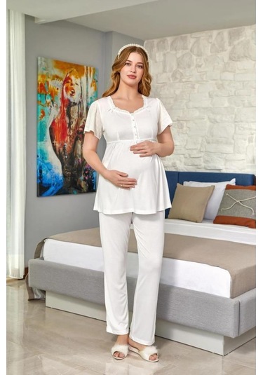 Cossy By Aqua 24647 Ekru Hamile Lohusa Pijama Tk