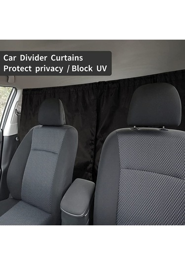 Dancemonkey Cbtx 190 T Ipek Kumaş Araba Bölme Perdesi, 2 Arka Pencere İle Gizlilik,