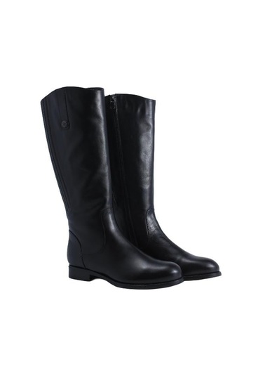 Poletto Hakiki Deri Sıyah Çizme Düz 6767 27 Yk-2354 Siyah