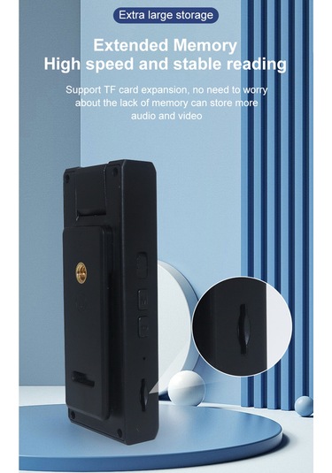 Springsun Siyah Taşınabilir 4k Hd Video Kamera, 1.5 İnç Ekran, Gömülü Mikrofon, Ev Ve Bisiklet İçin Taşınabilir Kayıt Cihazı