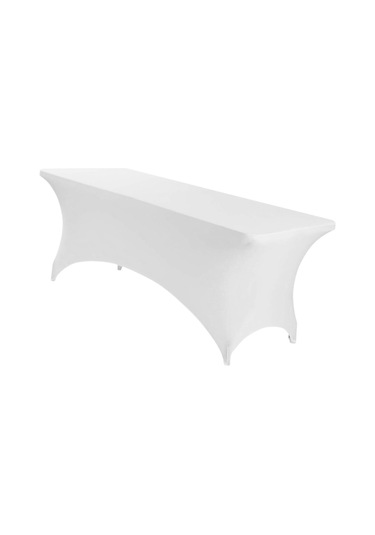 Homyl Katlanır Masa Için Örtüsü Spandex Satıcı Düğün Doğum Günü Beyaz