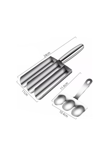 Maiyame 304 Paslanmaz Çelik Elden Tutulan Elverişli Toplama Köfte Kalıbı - Üç Satırlı, Hızlı Şekillendirme Ve Temiz Kullanim Diğer