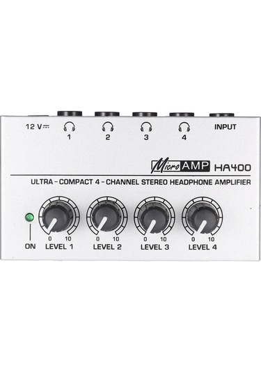 Ranyeek Gümüş Metal 4 Yollu Kulaklık Güçlendirici - 110-240v Küçük Avrupa Standartı Ha400