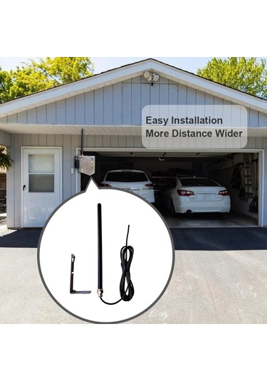 Lemestar 390mhz Uzaktan Kumanda Sinyal Güçlendirici - 250 Metre Menzil, 6.56ft Kablo, Garaj Kapısı İçin Harici Anten
