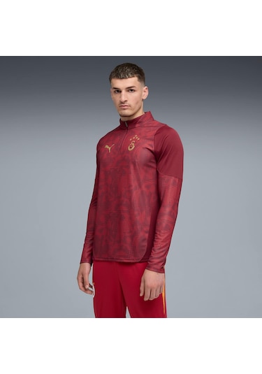 Puma Galatasaray Erkek Antrenman Fermuarlı Üst 782887 03 KIrmızı