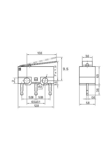 5 Adet Mini Micro Switch Kanca Paletli Kw10 Z3p