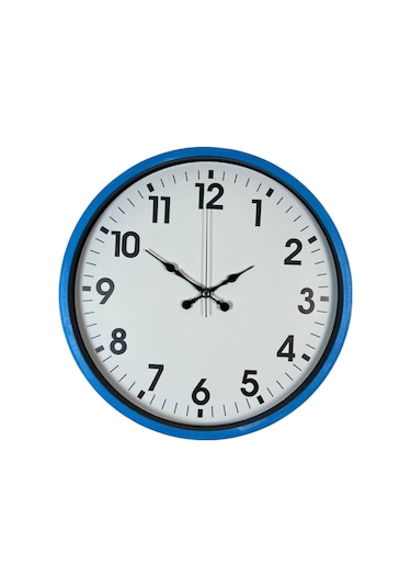 Zentime 36 Cm Mavi Dekoratif Duvar Saati çok Renkli