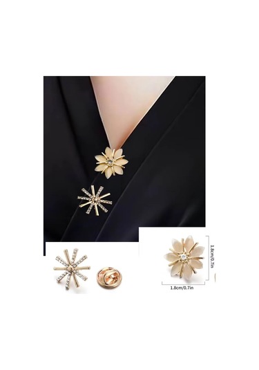 Olfil Broş-mini Kar Tanesi Yıldız Pırıltı Tarz Elegan 213791216 Altın Rengi