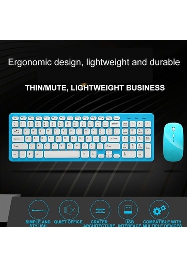 Mld-568 Ofis Oyun Sesini Kapatma Kablosuz Mouse Klavye Seti Pembe A Optik