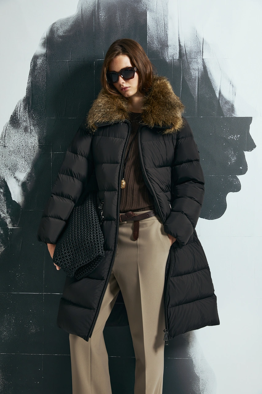 Lufian Eco Kaz Tüyü Kadın Mont Siyah Siyah 122120046100100 Siyah