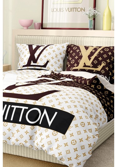 Marka Nevresim Takımı Çift Kişilik Pamuklu Saten Kumaş 6 Parça 3d Dijital Baskı Duvet Cover Set Model No:69 Renkli