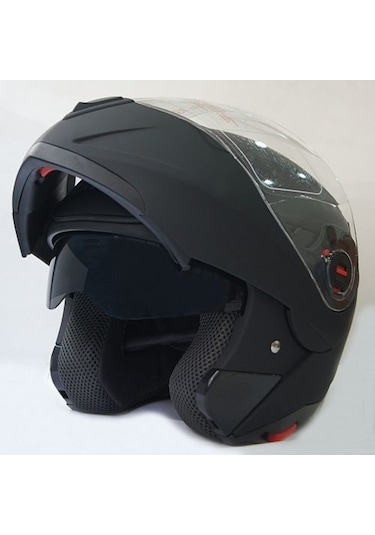 Free-M 961 Çeneden Açılır Kask Güneş Vizörlü (Mat Siyah)