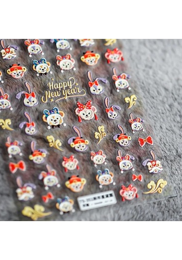 1 Adet Siyah Beyaz Yay Kelebek 5d Tırnak Çıkartmalar Nail Art Dekorasyon Kabartma Disney Karikatür Çiçek Nail Art Çıkartmalar Tırnak Malzemeleri 天空蓝