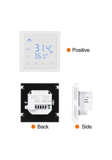 Novahub Akıllı Termostat 16a Zemin Isıtma Sıcaklık Cihazı 85-265v Beyaz Led Dokunmatik Ekranlı