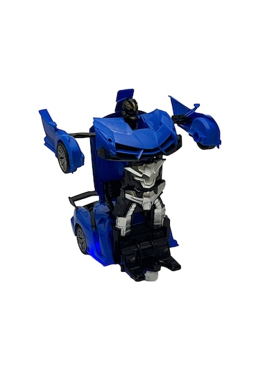 Uzaktan Kumandalı Robota Dönüşen Araba Ferrari - Mavi