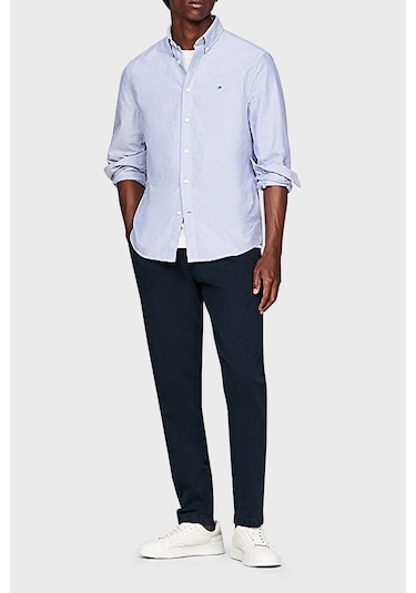 Tommy Hilfiger Erkek Gömlek Mw0mw35774 Cı0 Mavi Mavi