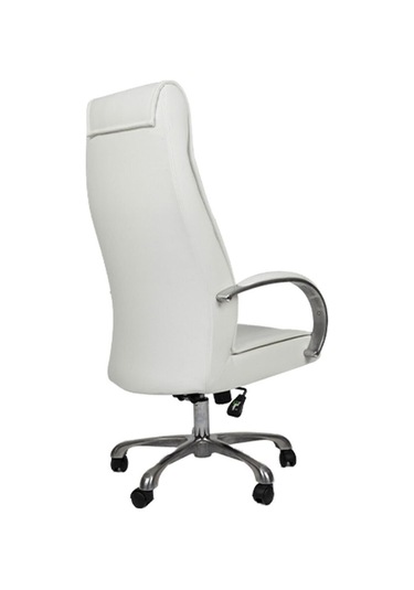 Beyaz Deri Makam Koltuğu Beyaz