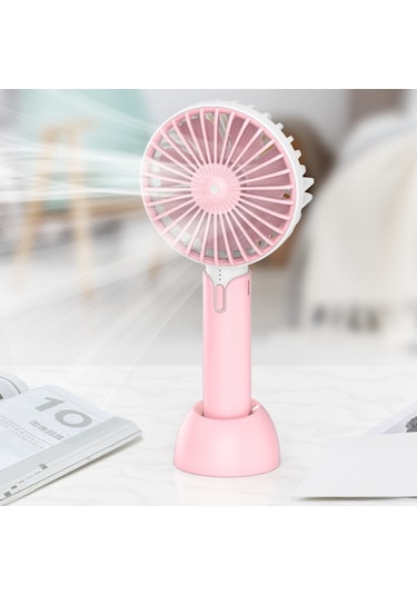Masaüstü Taşınabilir El Tipi Mini Sessiz Fan, Renk: X1 Pembe