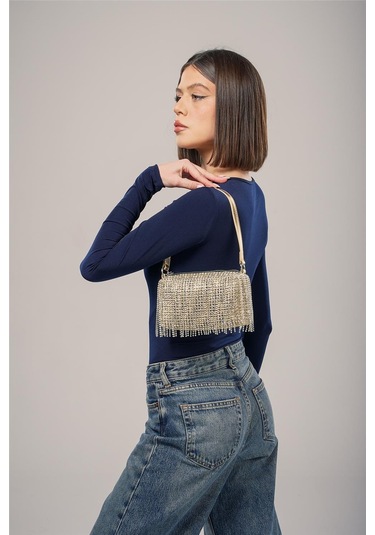 Ççs Kadın 17769 Omuz Askılı El Çantası Altın