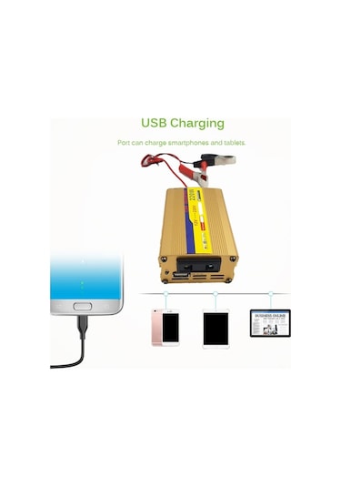 Novahub 220w 12v-220v Araç İçin Çevirici, 2 Usb Çıkışlı, Taşınabilir Güç Sistemi