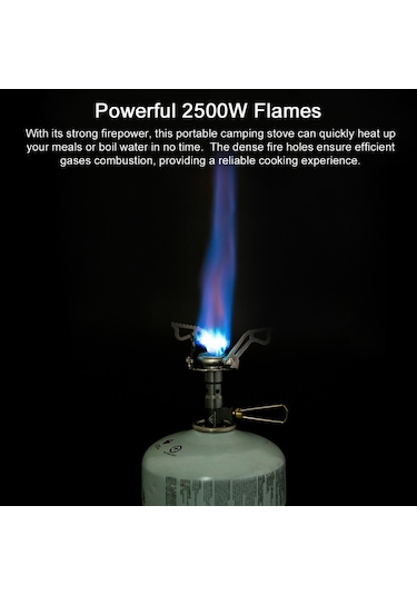 Neevoyu Katlanır Kamp Ocağı - 2500w Güçlü Alev, Hafif Ve Taşınabilir, Piknik & Doğa Yürüyüşü İçin Gri