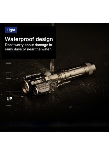 Teltree Alüminyum Led Feneri, Üç Lamba Başlı, Bisiklet Uyumlu, Ipx6 Su Geçirmez, 250 Lumens, Gönüllü Yakınlaştırma, 6-8 Saat Kullanim Süresi Seti 1 Batarya + 1 Usb Kablosu Siyah