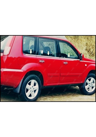Ebal Otomotiv Nissan X-Trail Krom Cam Çıtası 6 prç. 2000-2007 P.Çelik