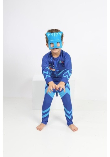 Pijamaskeliler Kostümü Pjamasks Kostüm - Mavi Mavi
