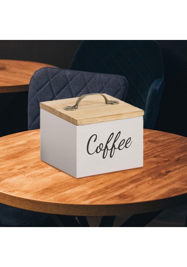 Suntek Kapaklı Kahve Pod Tutucu Tezgah Mutfak Masası Için Çok Beyaz