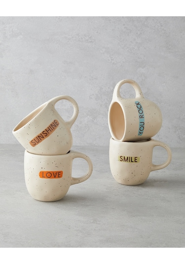 English Home Smile Stoneware Kupa 395 Ml Açık Yeşil Açık Yeşil